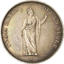Moneta, STATI ITALIANI, LOMBARDY-VENETIA, 5 Lire, 1848, Milan, BB+, Argento