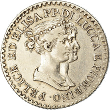 Coin, ITALIAN STATES, LUCCA, Franco, 1806, Firenze, AU(50-53), Silver, KM:23