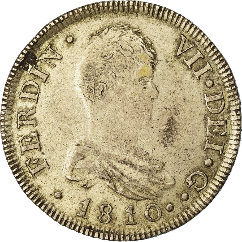 Coin, Spain, Ferdinand VII, 2 Reales, 1810, Catalonia, EF(40-45), Silver