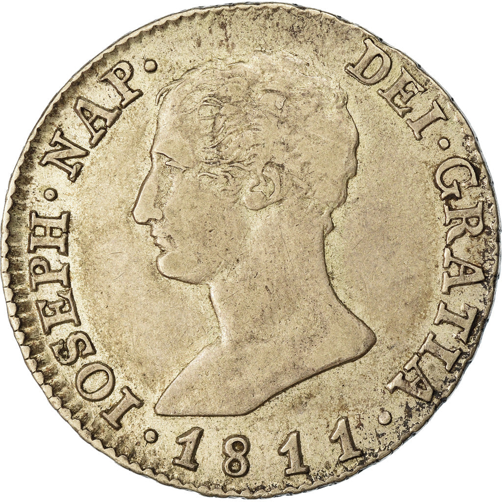 Moneda, España, Joseph Napolean, 4 Réales, 1811, Madrid, MBC, Plata, KM:540.1