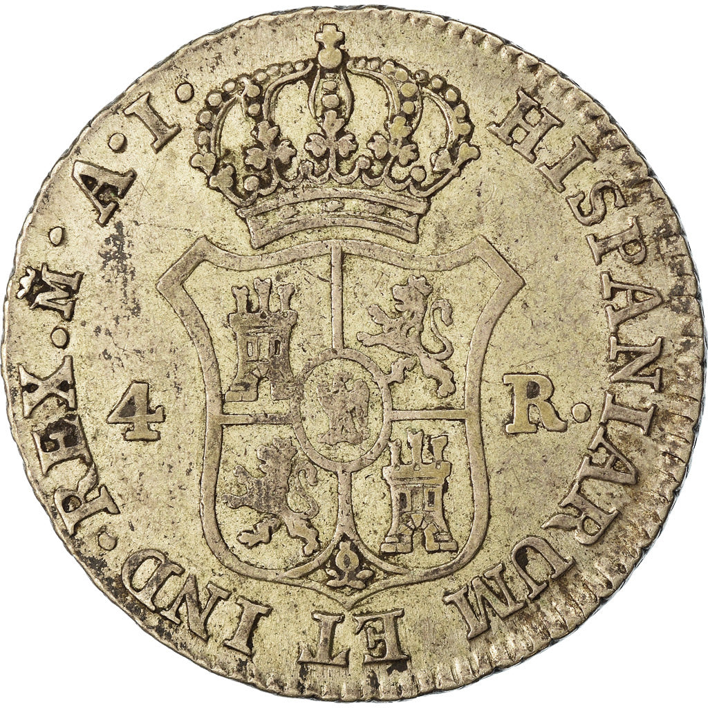 Moneda, España, Joseph Napolean, 4 Réales, 1811, Madrid, MBC, Plata, KM:540.1