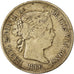 Moneta, Spagna, Isabel II, 40 Centimos, 1866, MB+, Argento, KM:628.2