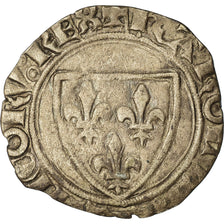 Moeda, França, Charles VI, Blanc Guénar, Cremieu, EF(40-45), Lingote