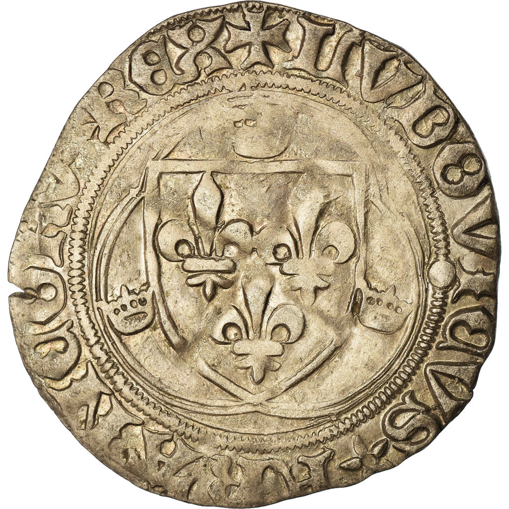 Monnaie, France, Louis XI, Blanc à la couronne, Tours, TTB, Argent