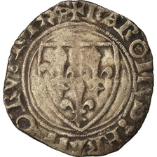 Monnaie, France, Charles VI, Blanc Guénar, Saint-André de