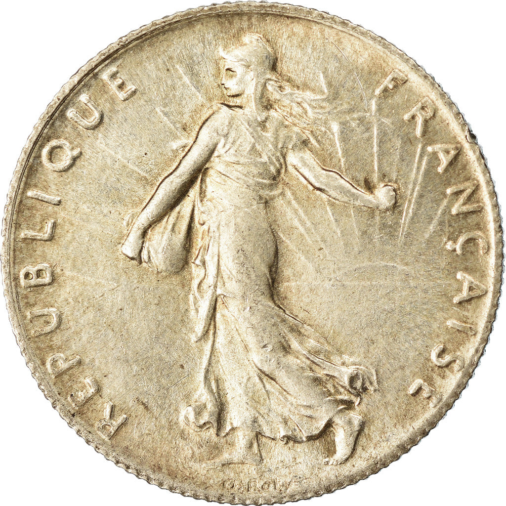 Coin, France, Semeuse, 50 Centimes, 1918, Paris, MS(63), Silver, KM:854