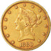 Coin, United States, Coronet Head, $10, Eagle, 1880, U.S. Mint, Philadelphia