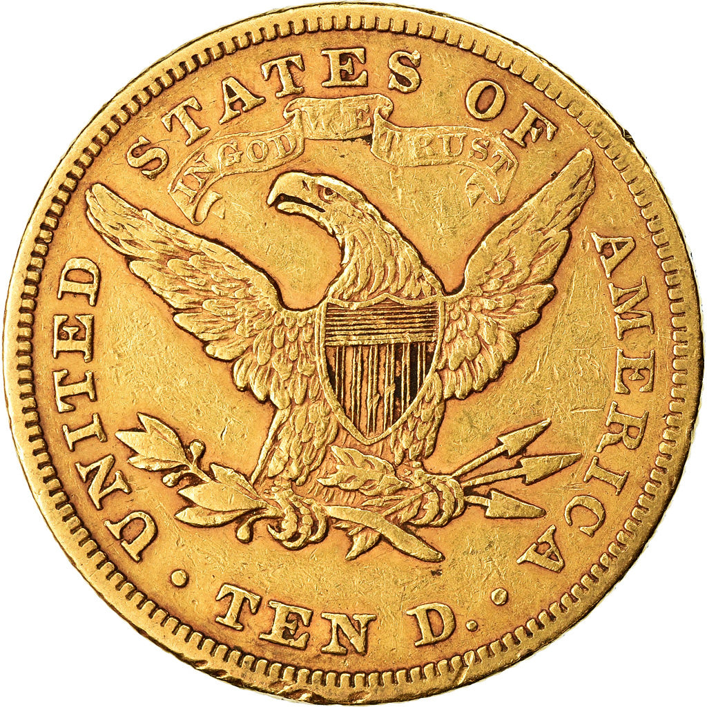 Coin, United States, Coronet Head, $10, Eagle, 1880, U.S. Mint, Philadelphia