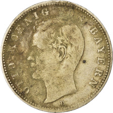 Munten, Duitse staten, BAVARIA, Otto, 2 Mark, 1888, Munich, Rare, FR, Zilver