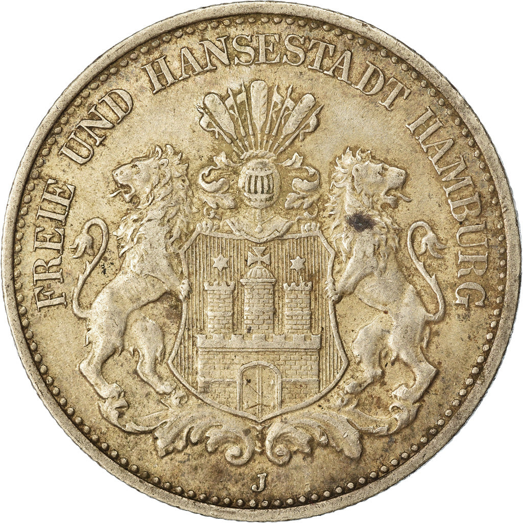 Monnaie, Etats allemands, HAMBURG, 2 Mark, 1904, Hamburg, TTB, Argent, KM:612