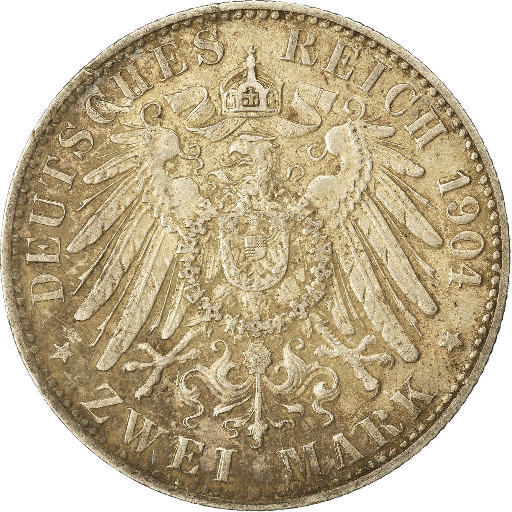 Monnaie, Etats allemands, HAMBURG, 2 Mark, 1904, Hamburg, TTB, Argent, KM:612