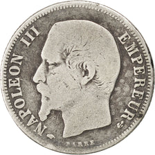 FRANCE, Napoléon III, Franc, 1857, Paris, KM #779.1, VG(8-10), Silver, Gadoury #