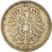 Moneta, GERMANIA - IMPERO, Wilhelm I, Mark, 1881, Stuttgart, MB+, Argento, KM:7