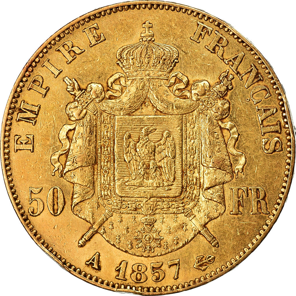 Coin, France, Napoleon III, Napoléon III, 50 Francs, 1857, Paris, EF(40-45)
