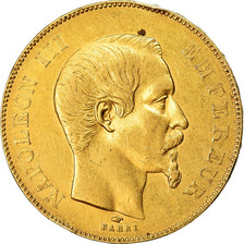 Moneda, Francia, Napoleon III, Napoléon III, 50 Francs, 1857, Paris, MBC, Oro