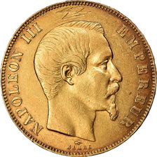 Moneta, Francia, Napoleon III, Napoléon III, 50 Francs, 1857, Paris, BB, Oro