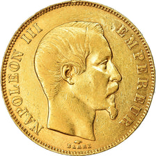 Moneda, Francia, Napoleon III, Napoléon III, 50 Francs, 1857, Paris, MBC, Oro