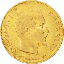 FRANCE, Napoléon III, 10 Francs, 1858, Paris, KM #784.3, VF(30-35), Gold, Gadour
