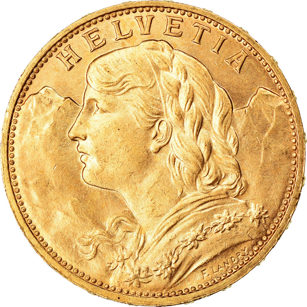 Moneda, Suiza, 20 Francs, 1925, Bern, SC+, Oro, KM:35.1