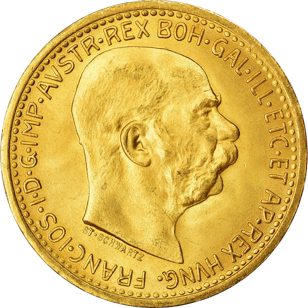 Münze, Österreich, Franz Joseph I, 10 Corona, 1912, UNZ+, Gold, KM:2816