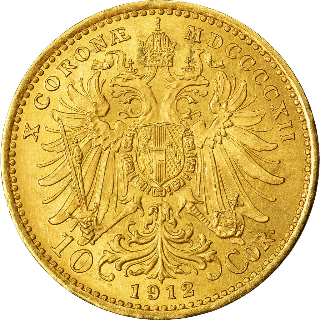 Münze, Österreich, Franz Joseph I, 10 Corona, 1912, UNZ+, Gold, KM:2816