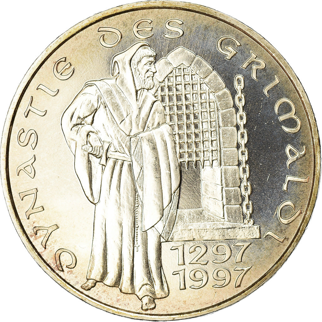 Münze, Monaco, Dynastie des Grimaldi, 100 Francs, 1997, UNZ, Silber, KM:176
