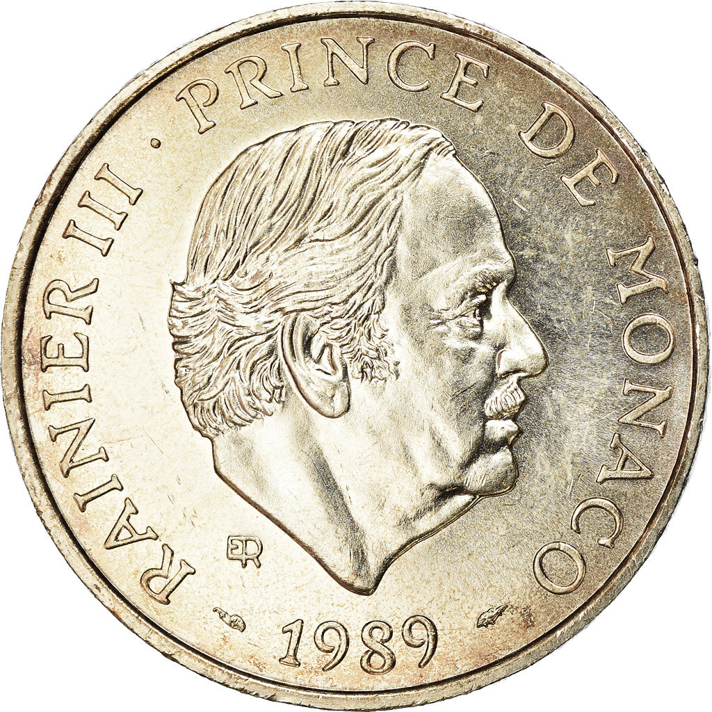 Coin, Monaco, Rainier III, 100 Francs, 1989, MS(60-62), Silver, KM:164
