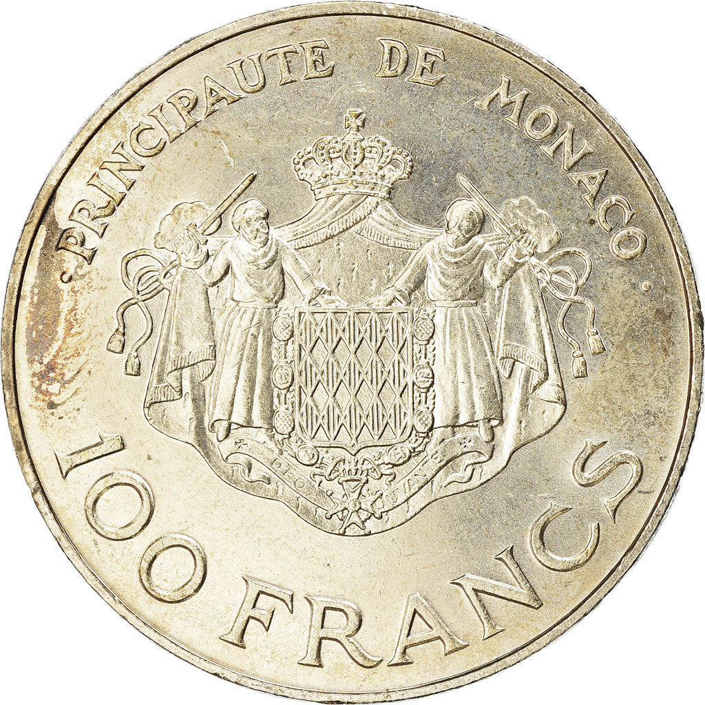 Coin, Monaco, Rainier III, 100 Francs, 1982, AU(55-58), Silver, KM:161