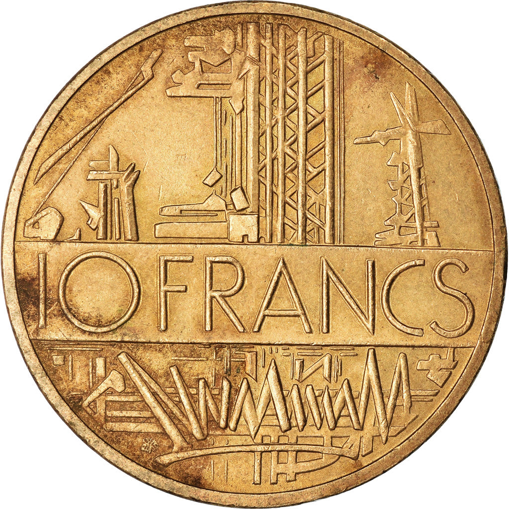 Coin, France, Mathieu, 10 Francs, 1985, EF(40-45), Nickel-brass, KM:940