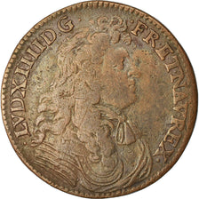 Francia, Token, Royal, Louis XIV, 1674, MBC, Cobre, Feuardent:12663