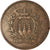 Moneda, San Marino, 10 Centesimi, 1875, BC+, Cobre, KM:2