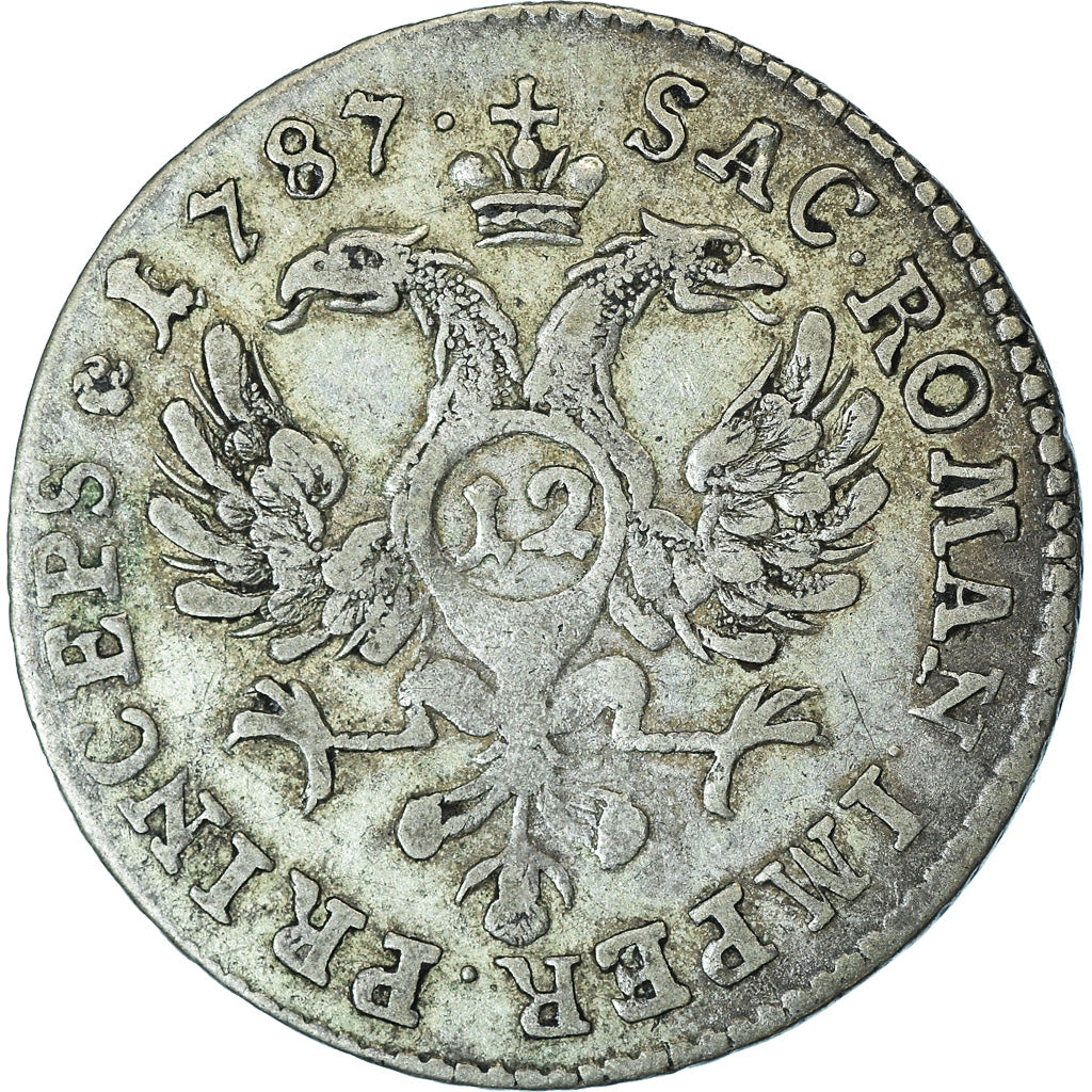 Coin, SWISS CANTONS, BASEL, Joseph Sigismund, 12 Kreuzer, 1787, Basel