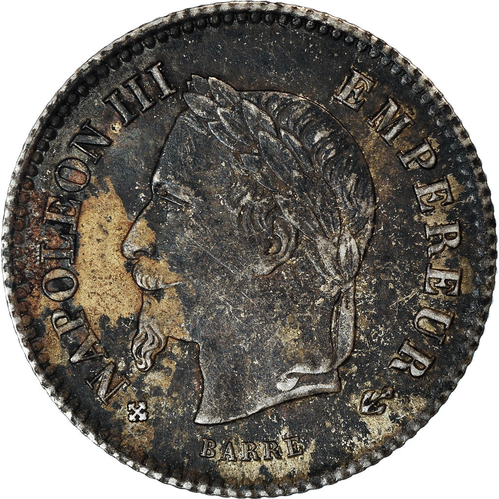 Moneda, Francia, Napoleon III, Napoléon III, 20 Centimes, 1867, Strasbourg