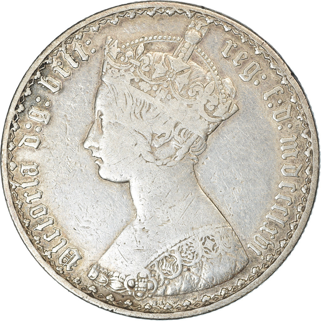 Coin, Great Britain, Victoria, Florin, Two Shillings, 1866, London, VF(20-25)