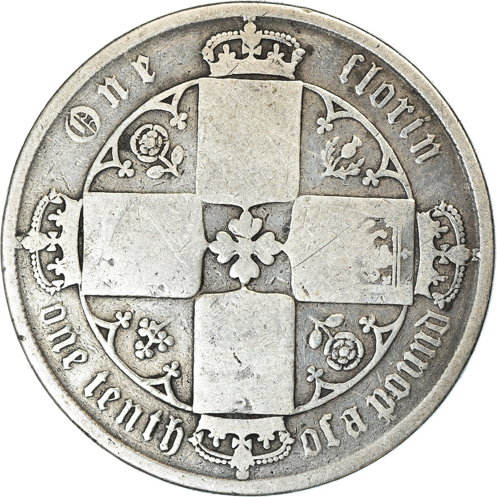 Coin, Great Britain, Victoria, Florin, Two Shillings, 1872, London, VG(8-10)