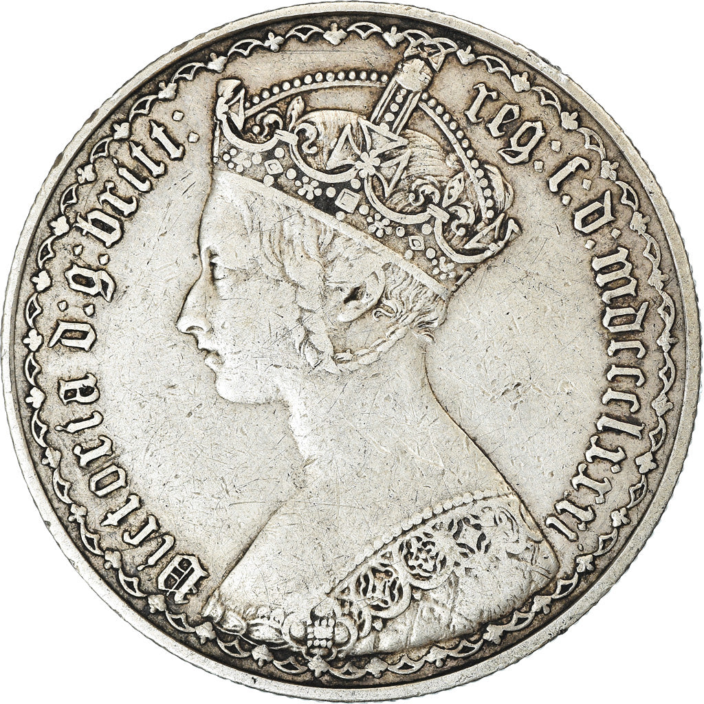 Coin, Great Britain, Victoria, Florin, Two Shillings, 1881, London, EF(40-45)