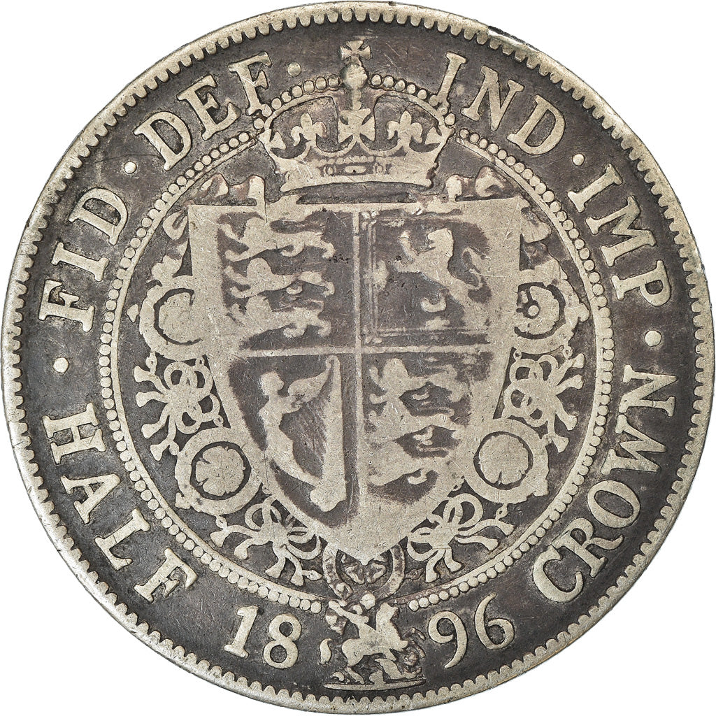 Coin, Great Britain, Victoria, 1/2 Crown, 1896, London, VF(20-25), Silver