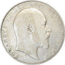Coin, Great Britain, Edward VII, 1/2 Crown, 1909, VF(20-25), Silver, KM:802