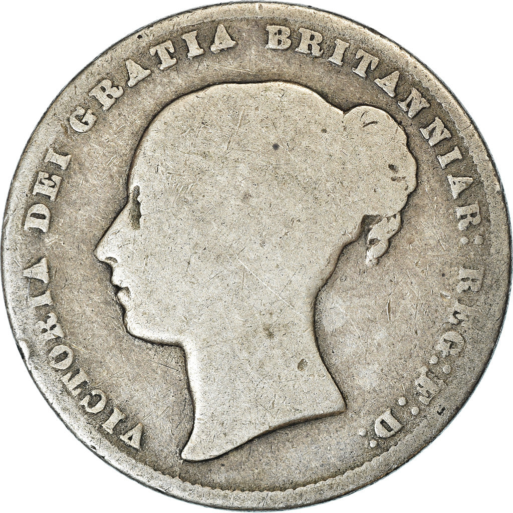 Coin, Great Britain, Victoria, Shilling, 1860, VG(8-10), Silver, KM:734.1