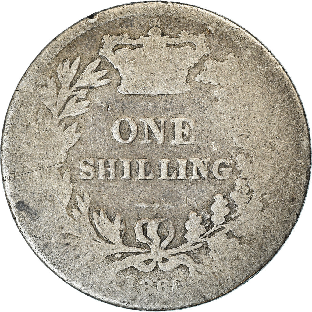 Coin, Great Britain, Victoria, Shilling, 1860, VG(8-10), Silver, KM:734.1