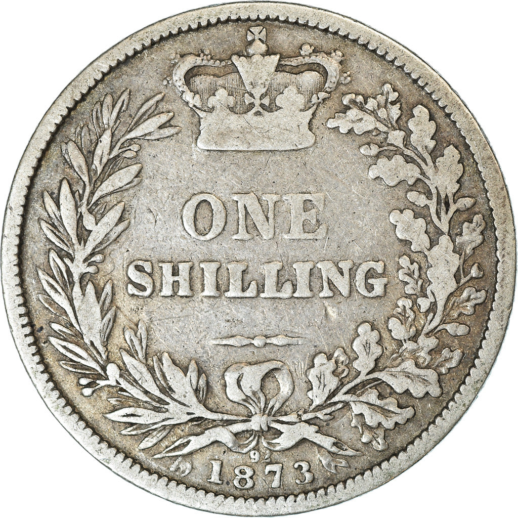 Coin, Great Britain, Victoria, Shilling, 1873, VF(30-35), Silver, KM:734.2