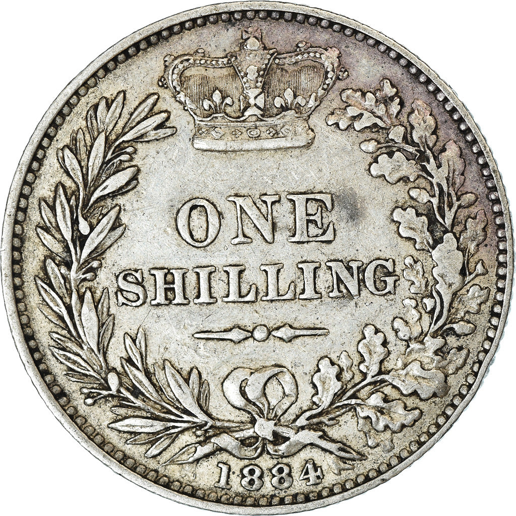 Coin, Great Britain, Victoria, Shilling, 1884, EF(40-45), Silver, KM:734.4