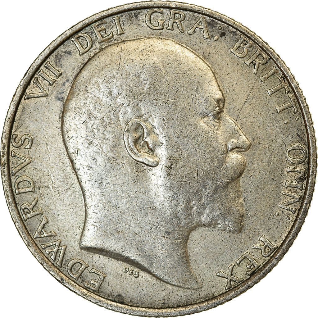 Coin, Great Britain, Edward VII, Shilling, 1910, EF(40-45), Silver, KM:800