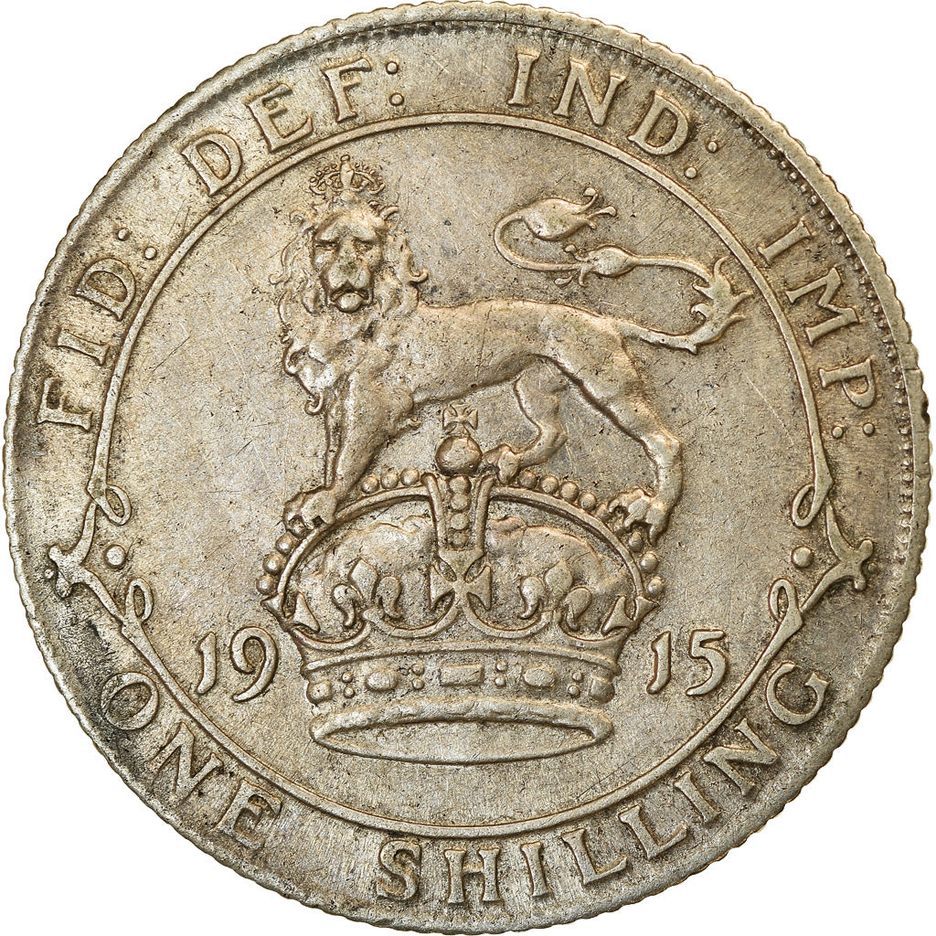 Coin, Great Britain, George V, Shilling, 1915, EF(40-45), Silver, KM:816