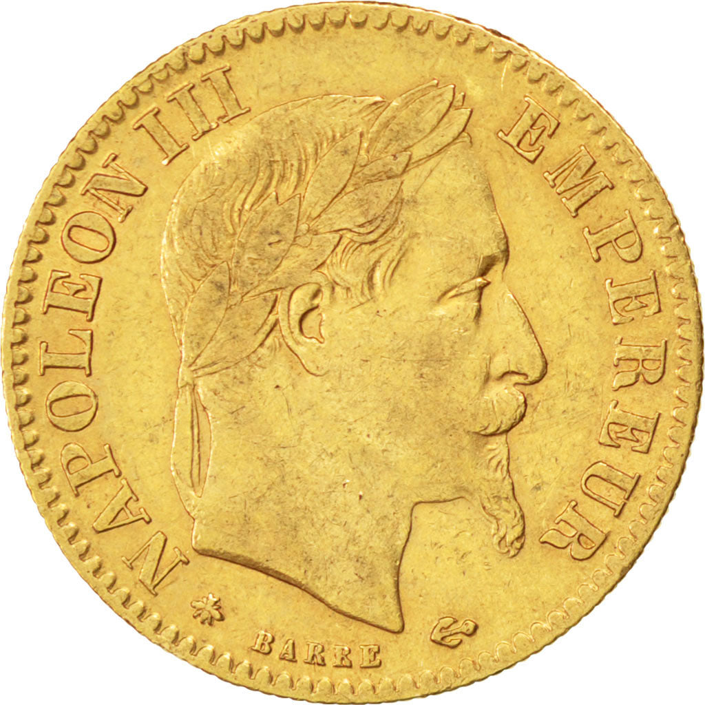 FRANCE, Napoléon III, 10 Francs, 1864, Paris, KM #800.1, VF(30-35), Gold, Gadour