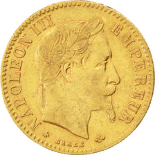FRANCE, Napoléon III, 10 Francs, 1864, Paris, KM #800.1, VF(30-35), Gold, Gadour