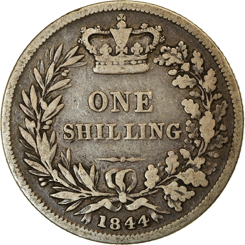 Coin, Great Britain, Victoria, Shilling, 1844, VF(20-25), Silver, KM:734.1