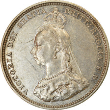 Coin, Great Britain, Victoria, Shilling, 1887, AU(50-53), Silver, KM:761