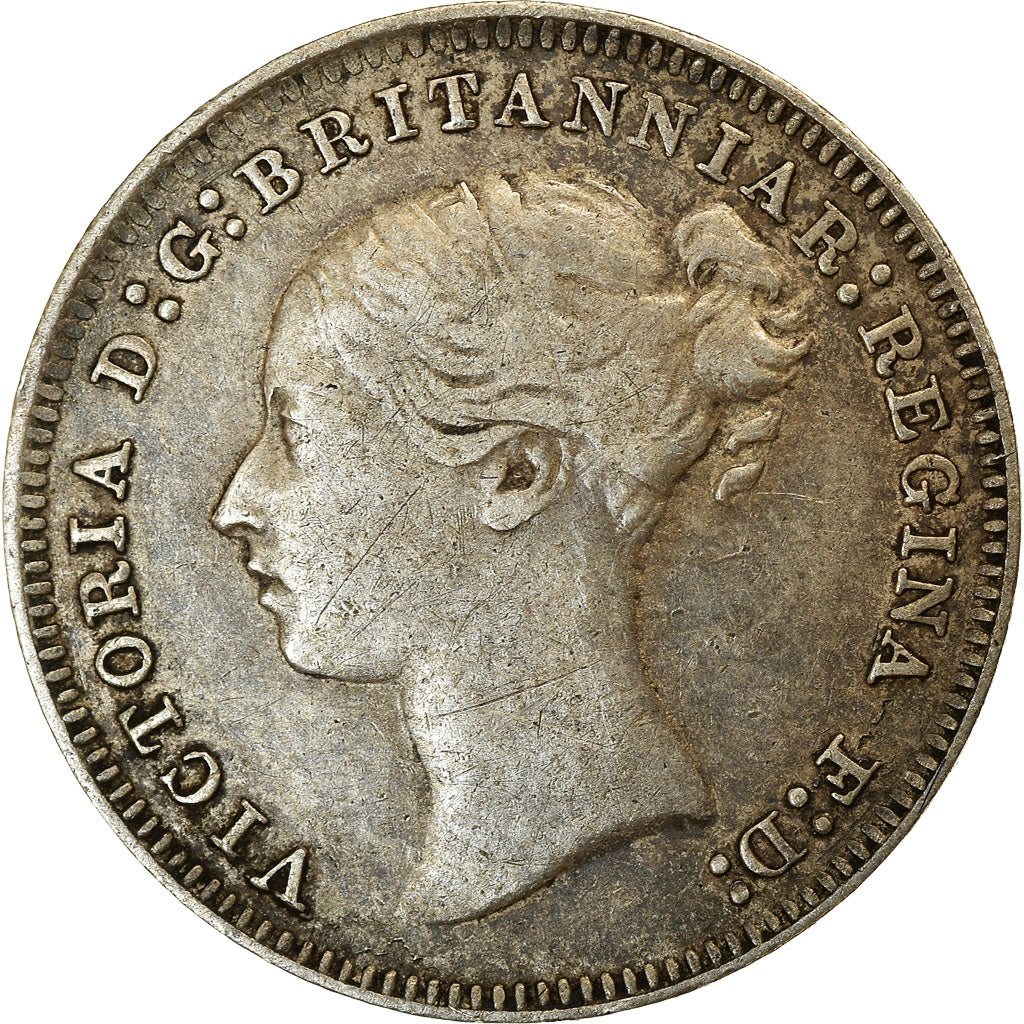 Moneta, Gran Bretagna, Victoria, 3 Pence, 1867, BB, Argento, KM:730