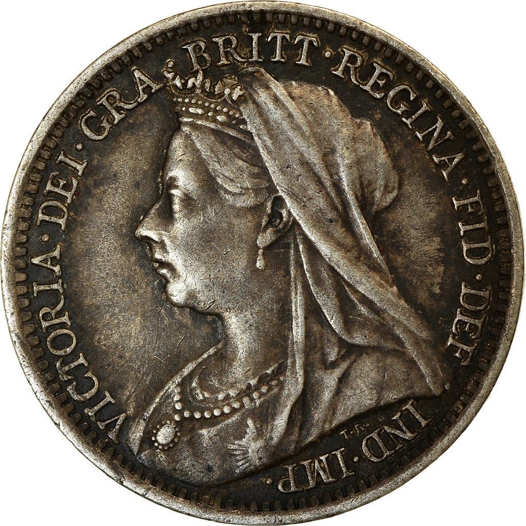 Coin, Great Britain, Victoria, 3 Pence, 1900, EF(40-45), Silver, KM:777